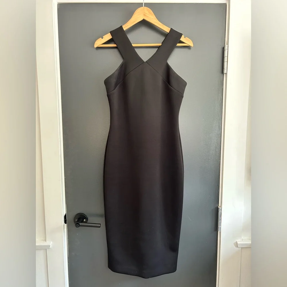 Ted Baker London Black Body-con Midi Dress US Size 6 - Picture 2 of 7